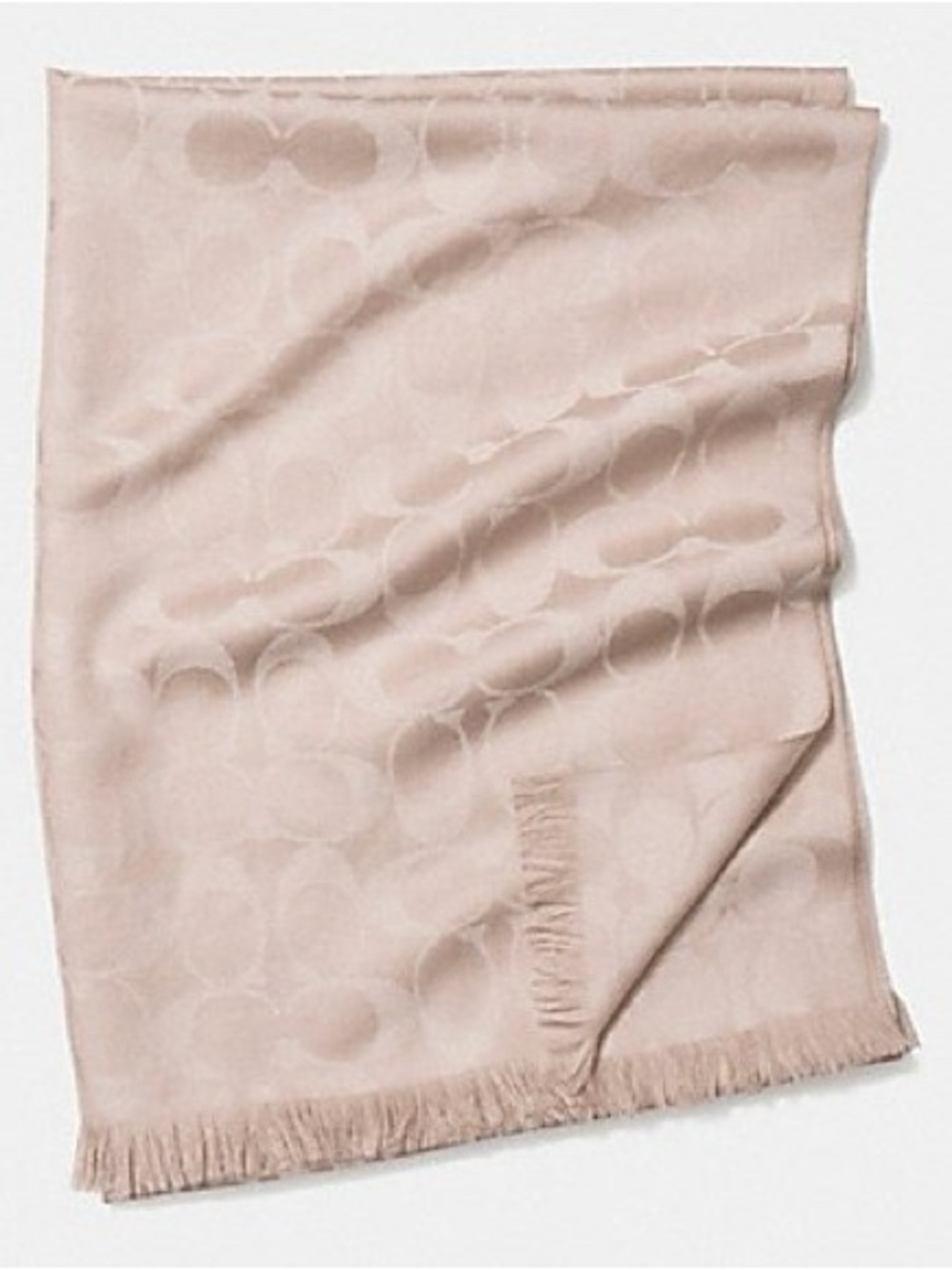 Coach Wool Silk Scarf Signature Style 64x24